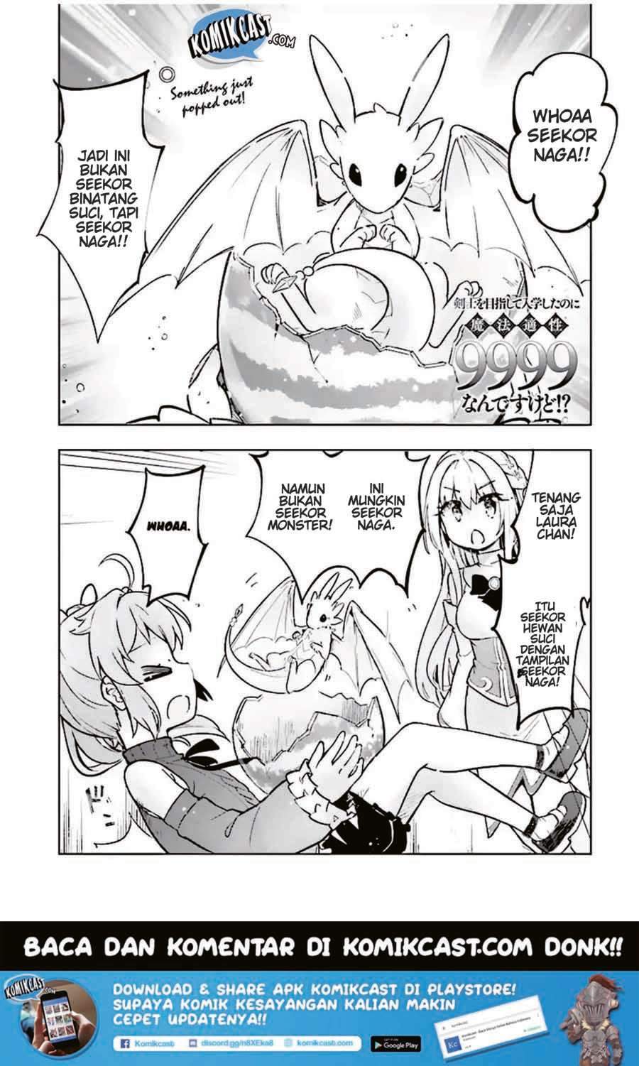Kenshi wo Mezashite Nyuugaku shita no ni Mahou Tekisei 9999 nan desu kedo!? Chapter 15 Bahasa Indonesia